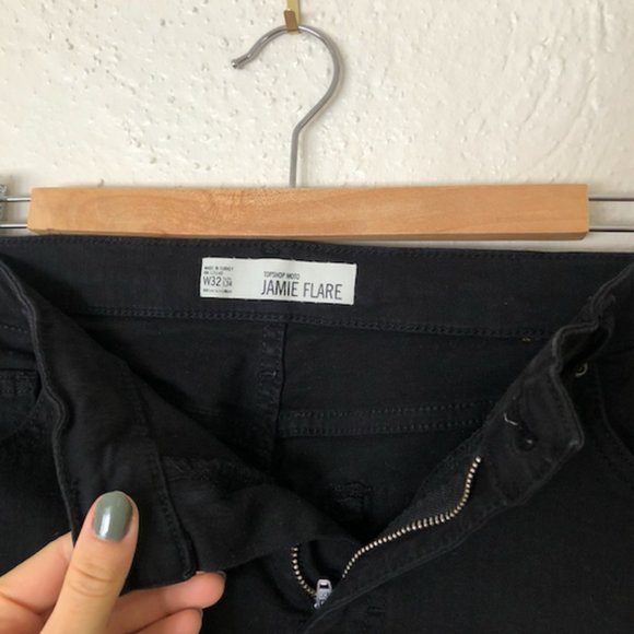 Topshop JAMIE FLARE Moto Jeans - Picture 3 of 4